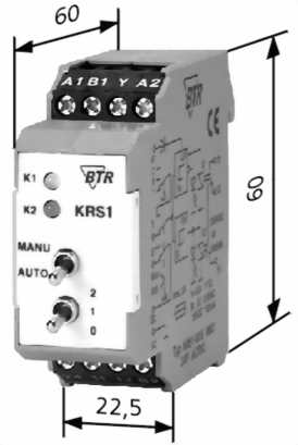 Dimensioner for KRS1-E08 HR3