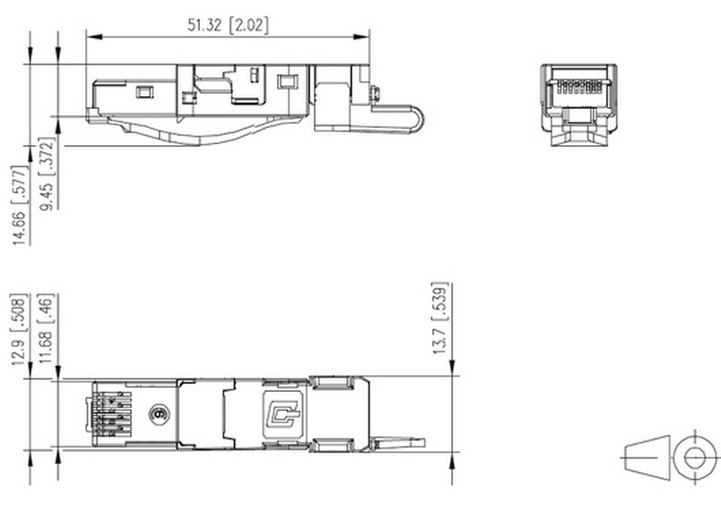 1401405012-I dimensioner for RJ45 stik 1401405012-I dimensioner for RJ45 stik