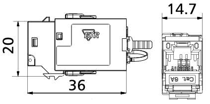 Dimensioner for BTR-130B21-E
