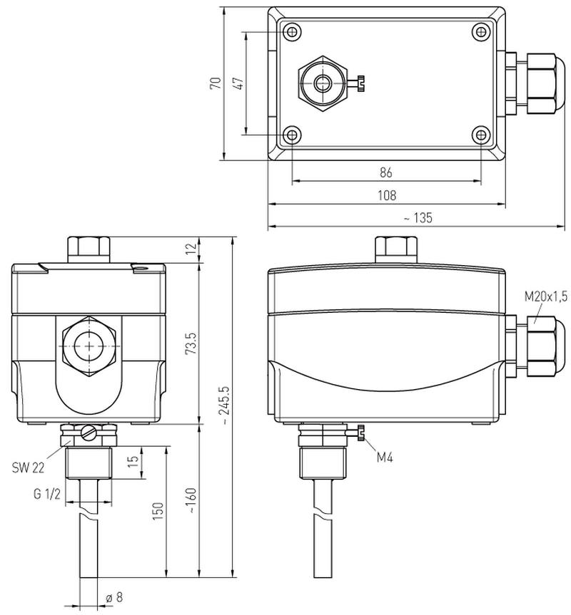 Dimensioner for ETR STB