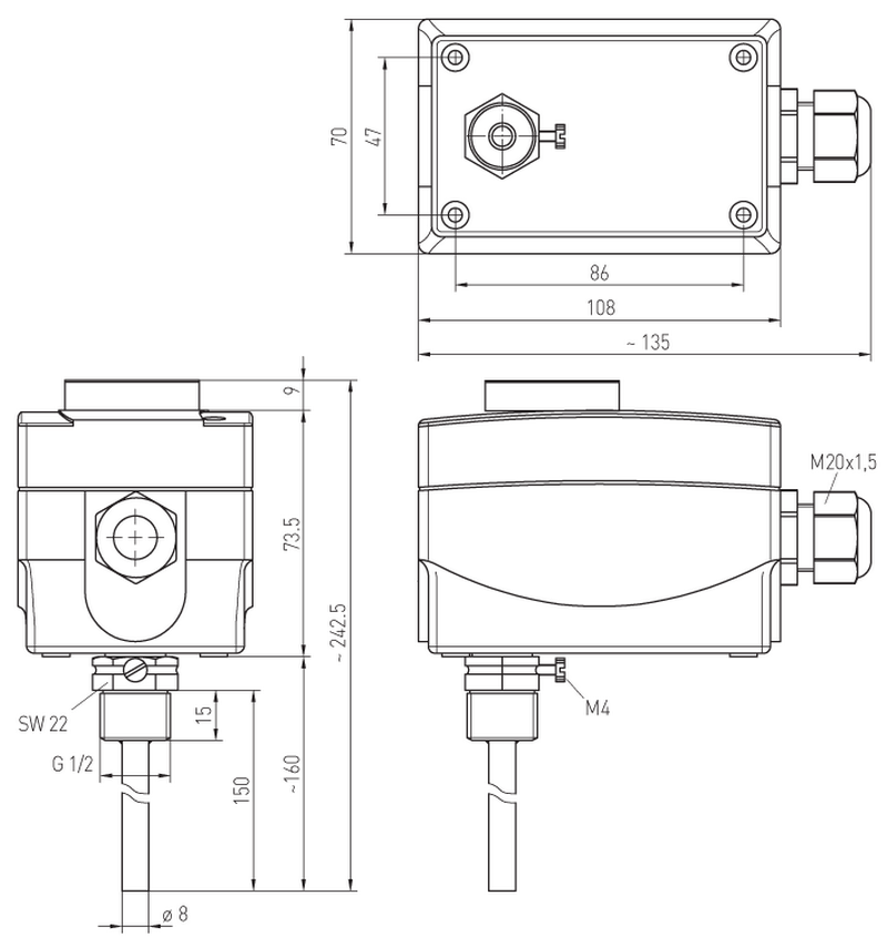 Dimensioner for ETR TR