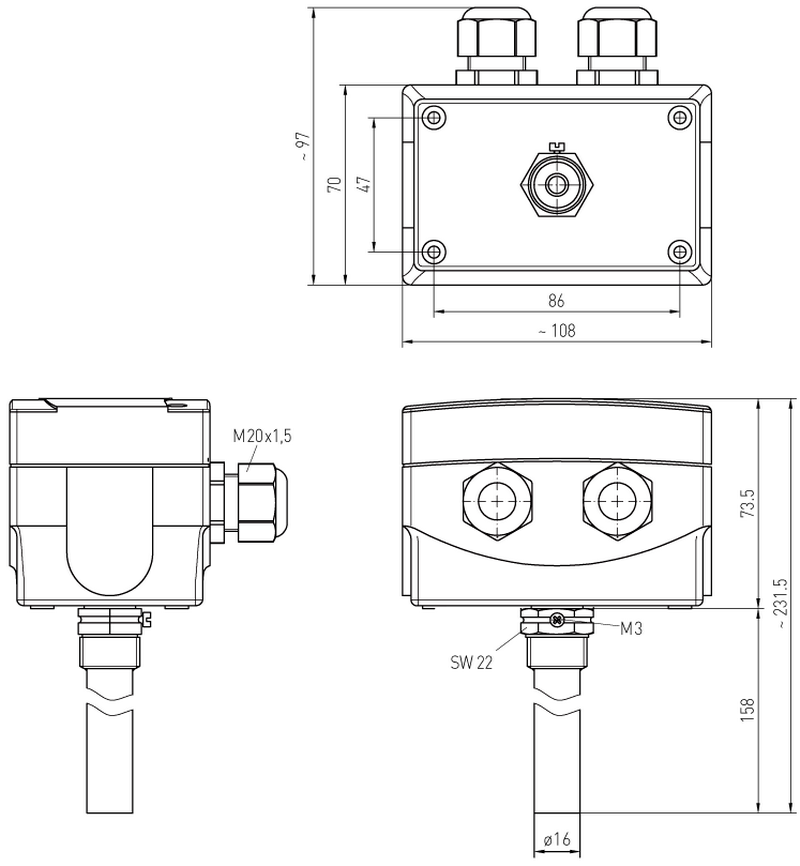 Dimensioner for ETR TW + TW Dimensioner for ETR TW + TW