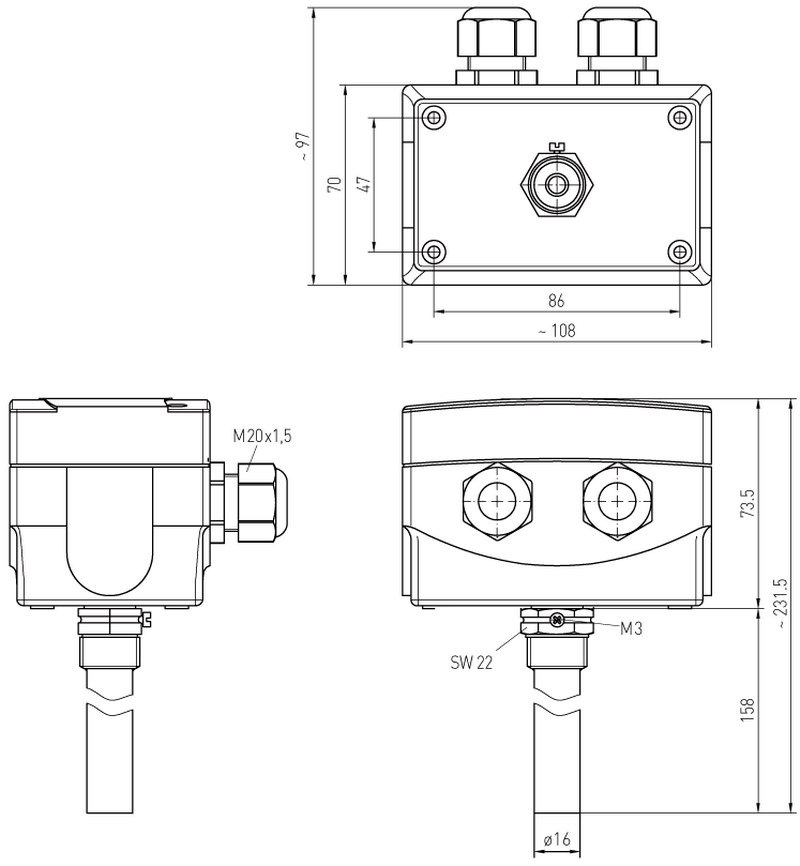 Dimensioner for ETR TW + TW