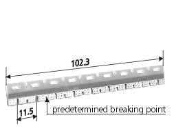 Dimensioner for 110728 forbindelseslus