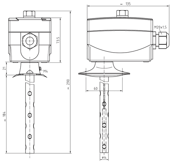 Dimensioner for KTR-R 90 110
