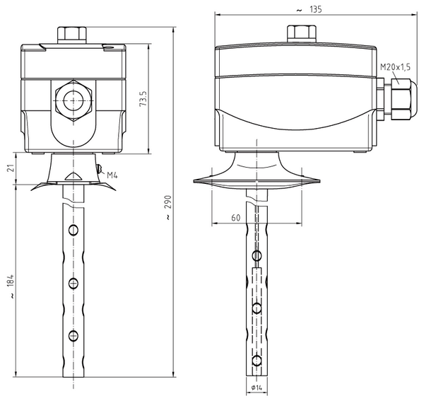 Dimensioner for KTR-R 6585