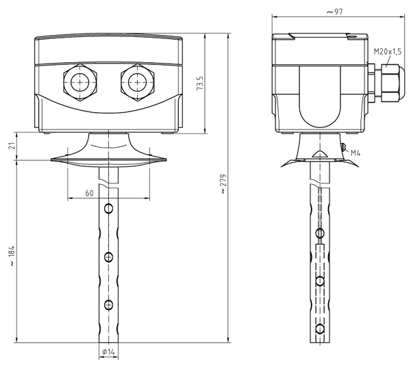 Dimensioner for KTR-TW-TW