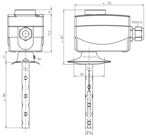 Dimensioner for KTR-0120