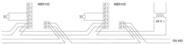 Ledningsdiagram for MBR100