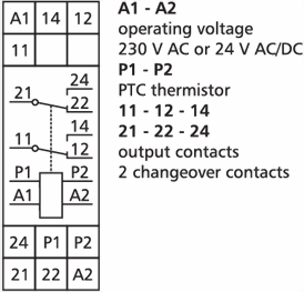 Diagram over TMR-E12 med automatisk genindkobling