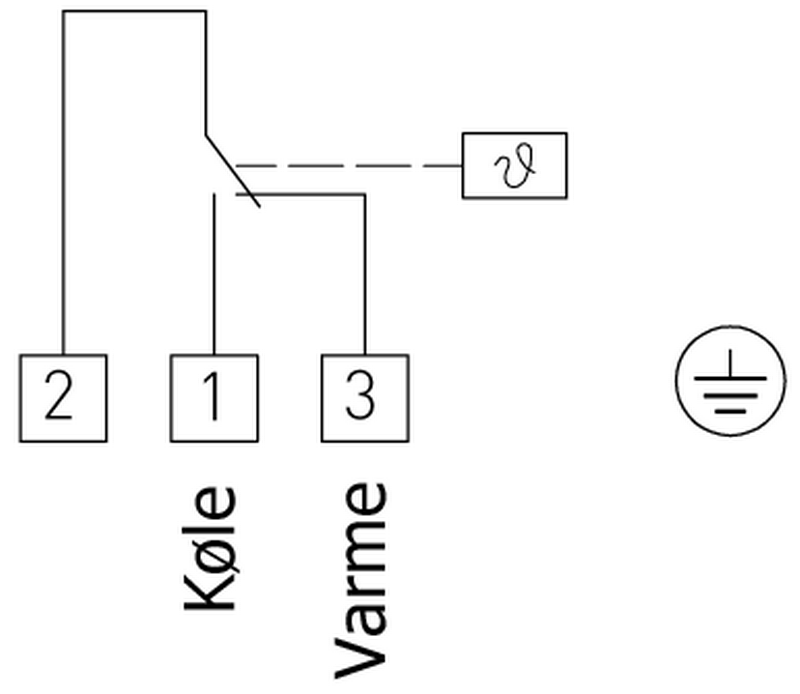 Termostat til industri og vådrum TR-22 U tilslutningsdiagram