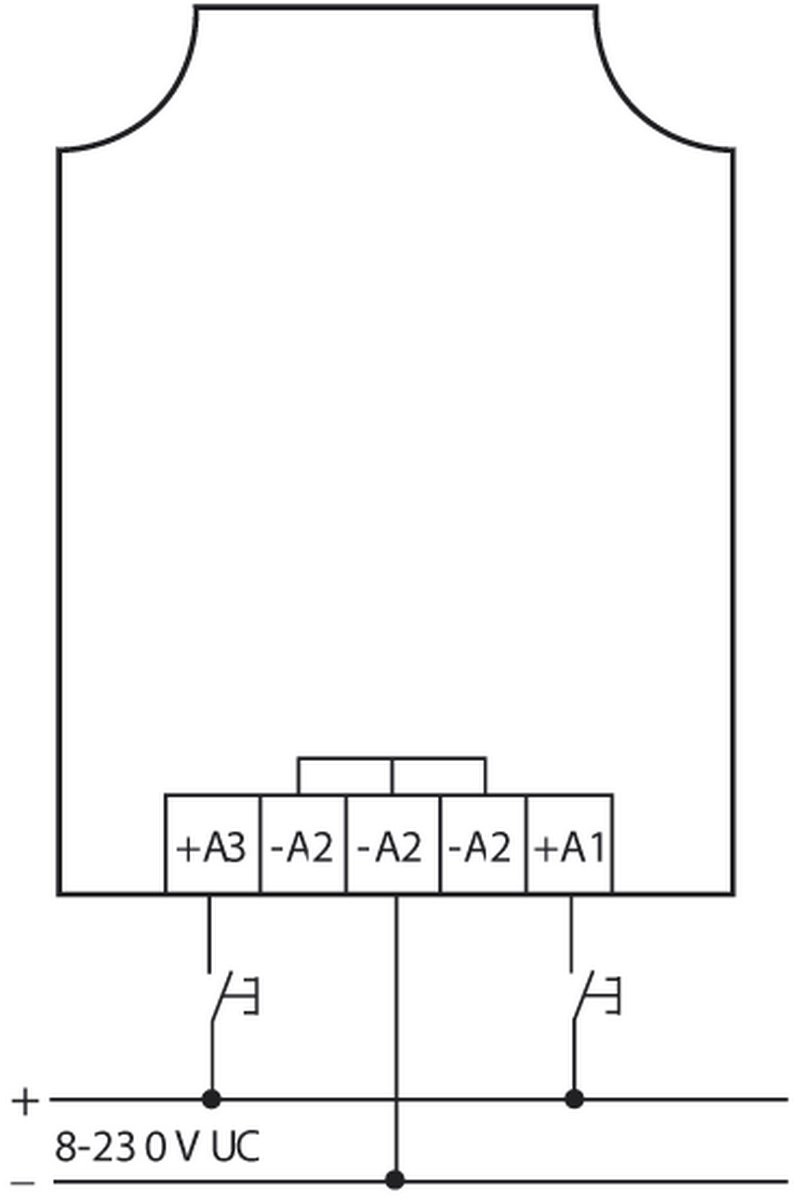 Trådløs udendørs sender med 2 kanaler tilslutningsdiagram