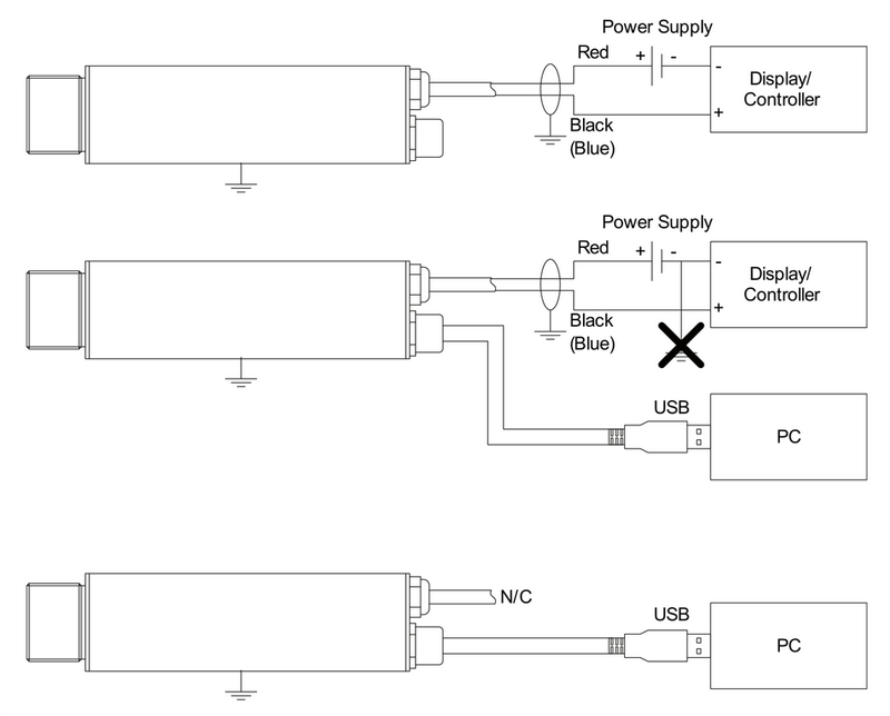 USB temperaturføler ledningsdiagram