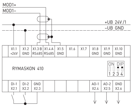 Kredsløbsdiagram for RYMASKON 400