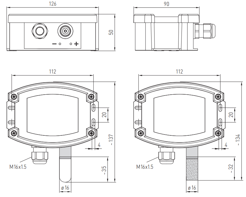 Dimensioner for AHT-30