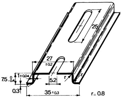 Dimensioner for DIN-skinne