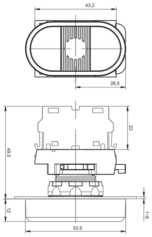 Dimensioner for dobbelttryk
