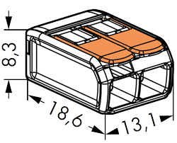 Dimensioner for fjedersamlemuffe