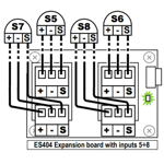 Udvidelsesmodul ES404 med 4 analoge indgange.