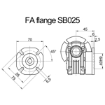 Billede af FA flange til snekkegear SB025 udgangsside D=75mm