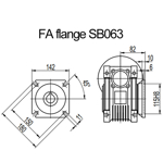 Billede af FA flange til snekkegear SB063 udgangsside D=180mm