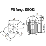 Billede af FB flange til snekkegear SB063 udgangsside D=180mm