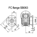 Billede af FC flange til snekkegear SB063 udgangsside D=200mm