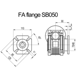 Billede af FA flange til snekkegear SB050 udgangsside D=125mm