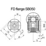 Billede af FD flange til snekkegear SB050 udgangsside D=140mm