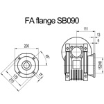 Billede af FA flange til snekkegear SB090 udgangsside D=210mm