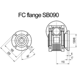 Billede af FC flange til snekkegear SB090 udgangsside D=200mm