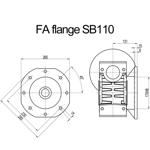 Billede af FA flange til snekkegear SB110 udgangsside D=280mm