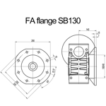 Billede af FA flange til snekkegear SB130 og SB150 udgangsside D=320mm