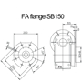 Billede af FA flange til snekkegear SB130 og SB150 udgangsside D=320mm