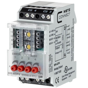 Billede af Modbus 4 analoge udgange 0-10V - manuel overstyring, MR-AOP4