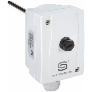 Billede af Dykrørs termostat "STB" sikkerhedstemperaturbegrænser, 150mm rustfri dykrør. Måleområde +65...+85°C IP65.