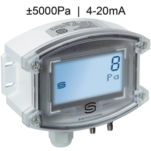 Billede af Differenstryktransmitter | 4-20mA | ±5000 Pa | Display | til luft