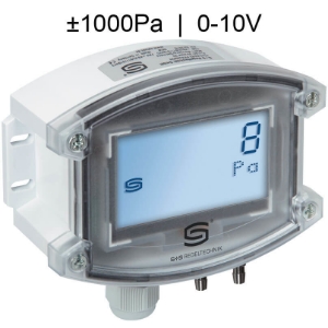 Billede af Differenstryktransmitter | 0-10V | ±1000 Pa | Display | til luft