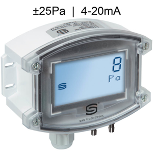 Billede af Differenstryktransmitter til renrum | 4-20mA | ±25 Pa | Display