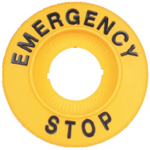 Billede af Skilt til nødstop ”Emergency Stop”