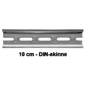 Billede af DIN Skinne længde 10cm. TS35x7,5mm Hulmål 25x5,2mm