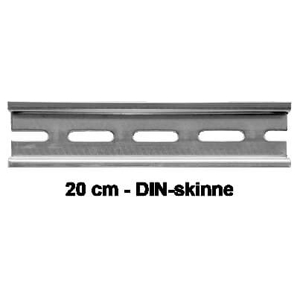 Billede af DIN Skinne længde 20cm. TS35x7,5mm Hulmål 25x5,2mm