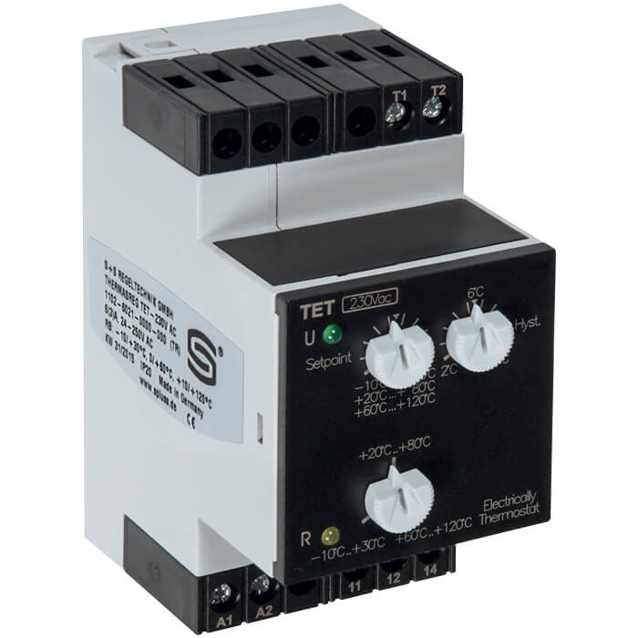 Uheldig tale trådløs Elektronisk termostat til DIN skinne. Styrespænding 230V/AC. ELSAG.DK