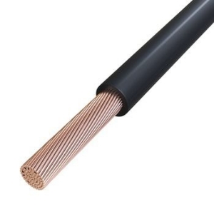 Billede af sort 0,5 mm² PVT | H05V-K | 100m monteringsledning
