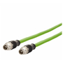 Billede af M12 ethernet kabel 8 polet | 2 stik | 1m