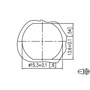 Billede af M12 han -> hun ethernet kabel 8 polet | 1m