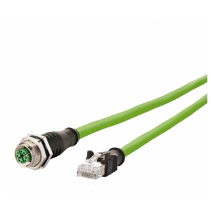 Billede af M12 hun stik ethernet kabel 8 polet -> RJ45 | 1m