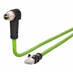 Billede af Vinklet M12 position of coding 315° ethernet kabel 8 polet -> RJ45 | 5m