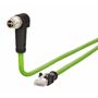 Billede af Vinklet M12 position of coding 135° ethernet kabel 8 polet -> RJ45 | 1m