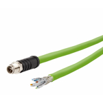 Billede af M12 ethernet kabel 8 polet -> fri ende | egnet til kabelkæde | 2m